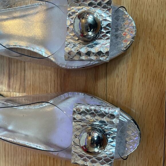 Stuart Weitzman Silver Slingback‎ Heels Size 7 - Picture 2 of 4